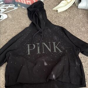 PINK Victoria's Secret Oversized Black Hoodie